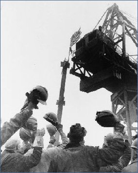 Final Beam Hoisted 1971